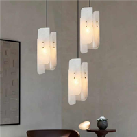 BGST LED Marbre Pendentif Lumière Creative Design Lampes Décor À La Maison Restaurant Chambre Chevet Simple Marbre Petit Lustre