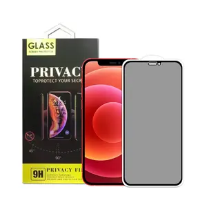 2.5D AG mat anti parmak izi anti casus gizlilik buzlu yağ temperli cam ekran koruyucu için iPhone / Samsung yeni model