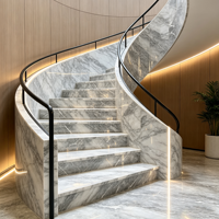 Marbre gris romantique de qualité supérieure, idéal pour les halls d'hôtels de style moderne et les murs d'îlots de cuisine intérieurs