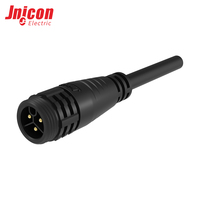 Conector Impermeable de Nylon de 3 Pines IP67 M19 20A con Bloqueo a Presión y Cable Moldeado para Iluminación LED Aeroespacial y Baterías de Bicicletas Eléctricas