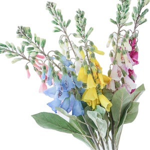 Flores Artificiales de Seda al por Mayor, Resistentes al Agua, Decorativas para el Hogar, Tipo <span class=keywords><strong>Foxglove</strong></span> Blanco, para Bodas, Regreso a Clases y Año Nuevo Chino - Product Image 1