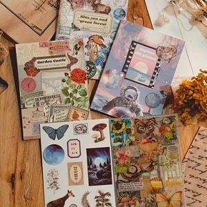 <span class=keywords><strong>Kit</strong></span> de 20 <span class=keywords><strong>Pegatinas</strong></span> Autoadhesivas de PET Impermeables con Diseño Floral Vintage del Universo, Recortadas a Medida (4.5in*6.6in) para Laptop - Product Image 4