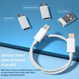 Monfonk Cable <span class=keywords><strong>Adaptador</strong></span> <span class=keywords><strong>USB</strong></span> C Kit <span class=keywords><strong>Adaptador</strong></span> Multifunción <span class=keywords><strong>Adaptador</strong></span> Tipo C <span class=keywords><strong>Micro</strong></span> <span class=keywords><strong>USB</strong></span> Cable <span class=keywords><strong>Otg</strong></span> Convertidor para iPhone Samsung - Product Image 2