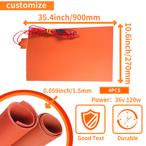 Élément chauffant flexible en caoutchouc silicone 120V 240V pour incubateurs d'œufs flexibles - Product Image 3