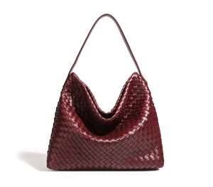 Bolso de Hombro de Cuero PU Tejido con Logotipo Personalizado, Bolso Tote Negro Premium, Bolso Bandolera de Hombro Único Tejido a Mano, Bolso Tote para Mujer - Product Image 2