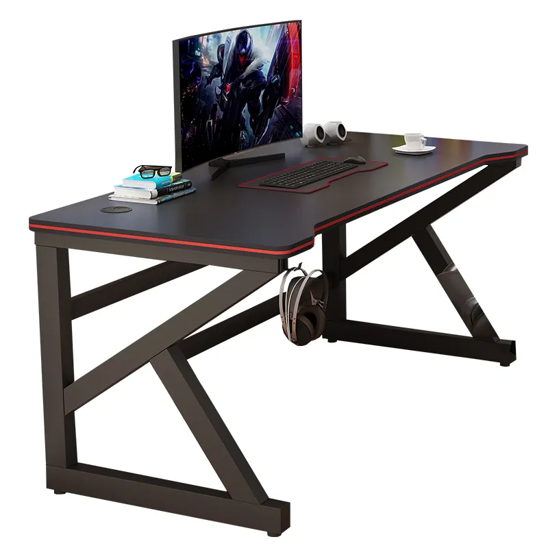 Fiberboard surface.RGB Gaming gaming desk Suitable for desks for home work Desks for playing games and desks for studying