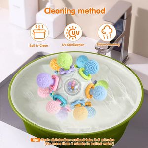 Jouet de <span class=keywords><strong>dentition</strong></span> sensoriel Montessori en gros pour bébés de 0 à 6 mois et de 6 à 12 mois, hochets et jouets de <span class=keywords><strong>dentition</strong></span> pour bébés - Product Image 6
