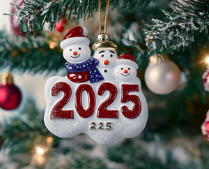 Neuestes Verkaufsmodell: Personalisierter Weihnachtsbaum-Schneemann-Design-Harzanhänger zum Aufhängen für Weihnachten 2026 - Product Image 4