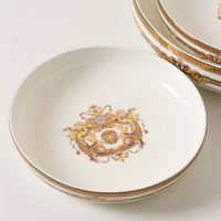 Fournitures chinoises : Ensemble de 12 assiettes à dîner en porcelaine fine de luxe, écologiques, pour restaurants, MOQ 100 pièces