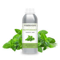Huile essentielle de menthe poivrée en gros, marque privée, 1 kg, 100 % pure et naturelle, certifiée MSDS, pour tous types de peau, massage, soin des cheveux