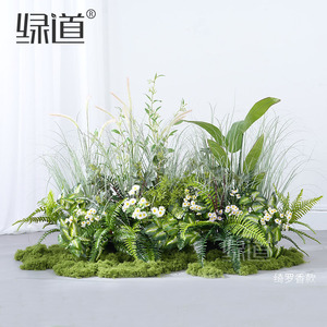 Combinaison de plantes vertes artificielles Greenway pour aménagement paysager, base de 30cm-100cm, couverture de sol florale, décoration - Product Image 2