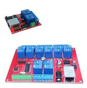 Placa de relé de lan 1ch 2ch 8ch, interruptor de rede, módulo de controlador tcp/udp, entrada digital de servidor de web, 5v, 12v, 24v, dc, potência