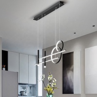 Lustre LED suspendu en forme de longue bande pour îlot de cuisine, bureau ou salle à manger, style nordique, éclairage décoratif