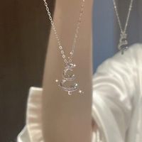 S925 Sterling Silver Fine Pendentif Collier Exquis Forêt Style Lucky Star Arbre De Noël Frais À La Mode Ins Style Zircon