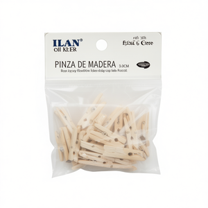 Ilan Mollette in Legno 3.0 Cm 20 Pezzi Bianche per Abiti - Product Image 2