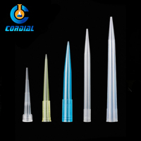 Embouts de pipette jetables transparents CORDIAL 10ul PP pour usage en laboratoire