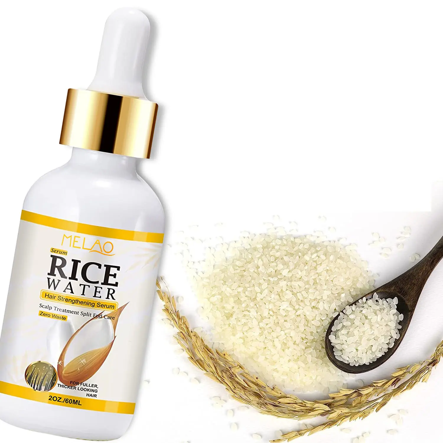 Biotin Hair Growth Oil Scalp Nourishing Hair Loss Prevention Rice Water Hair Growth Serum