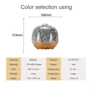 Wood Grain Ultrasonic Aroma Diffuser 0.5L Mini <b>Humidifier</b> With Timer For Home Office Use - Product Image 3