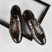 Chaussures Richelieu noires indiennes en cuir véritable respirant pour hommes, en cuir de vachette pleine fleur durable, style décontracté
