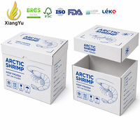 Boîte d'emballage personnalisée Xiangyu BRCGS pour crevettes arctiques, carton ondulé pour fruits de mer, pour le traitement et le stockage à froid des crevettes congelées