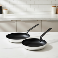 Poêle à frire en alliage d'aluminium, grande capacité, usage domestique, commercial, hôtelier, compatible induction professionnelle, cuisinière à gaz, manche long