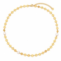 Collier en acier inoxydable plaqué or 18 carats avec pendentif goutte d'eau, fleur de la rivière et flocon de neige, prêt à expédier, pour femme, cadeau, nouveauté