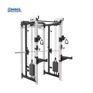 Smith Machine avec <span class=keywords><strong>poulie</strong></span> arrière Demi-support de squat <span class=keywords><strong>Cage</strong></span> complète Squat Rack Multi Function Gym Fitness Equipment - Product Image 1