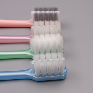 Custom Made Soft Bristle Toothbrush With Tongue <b>Scraper</b> Non Slip Handle For Adults - Product Image 4