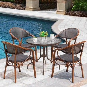 Tables et chaises d'extérieur terrasse balcon chaise en rotin extérieur imperméable <span class=keywords><strong>jardin</strong></span> extérieur loisirs <span class=keywords><strong>table</strong></span> et chaise ensemble - Product Image 3