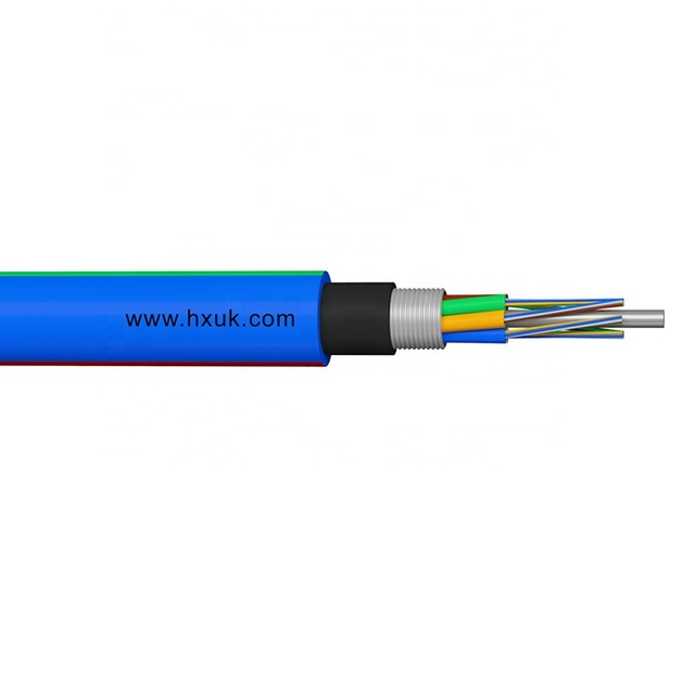 MGTSV 2-Core Single Mode Armoured Outdoor Optical Fiber Cable Flame Retardant for Huge Span Communication Pipeline Mining