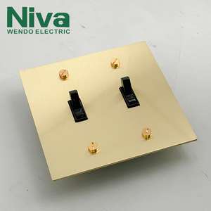 निवा हमें मानक दीवार टॉगल लाइट स्विच 118 प्रकार मल्टी फ़ंक्शन पीतल धातु पैनल सॉकेट - Product Image 4