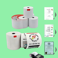 Rouleau de papier thermique sans BPA 65 g/m² 55 g/m² 70 g/m² pour l'impression de reçus de caisse de supermarché 57x40 80x80 80x60 Rouleau de papier 80 mm