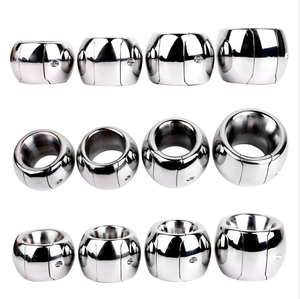 Anneau de sperme de verrouillage du scrotum <span class=keywords><strong>en</strong></span> métal pour hommes élargissement avancé pondération exercice de pénis anneau de verrouillage du pénis - Product Image 2