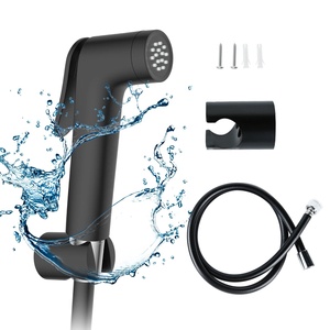 High Quality Muslim Woman Shower Abs Plastic Black Handheld Shattaf Bidet Sprayer Set Hand New