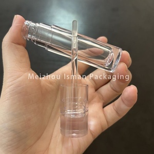 ISMAN Vente en gros – Tubes de brillant à lèvres transparents de 7 ml et 8 ml avec grand applicateur, emballage vide pour gloss, flacon d'huile à lèvres en cristal, logo personnalisé - Product Image 6