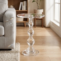 Table basse ronde en acrylique transparente de luxe moderne et personnalisée pour salon domestique – Fabricant