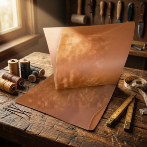 Vegetable Tanned Split Genuine <b>Leather</b> Oil Wax Finish Cow Skin <b>Leather</b> <b>Sheet</b> 2 mm Custom Color for Shoes Bags - Product Image 1