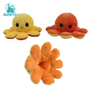 En gros Double Face En Peluche Flip En Colère En Peluche Poulpe Doux Poupée Réversible Pieuvre En Peluche - Product Image 5