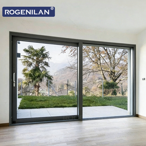 Puerta Corredera de Patio con Acristalamiento de Aluminio Resistente a Huracanes ROGENILAN, Puertas Correderas y Abatibles de Doble Vidrio para Exteriores - Product Image 2