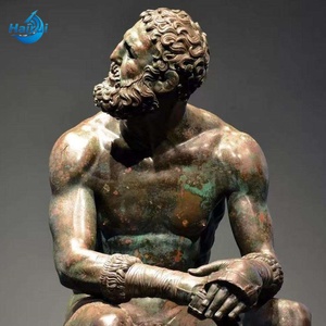 Escultura de Bronce de Tamaño Real de un Boxeador Griego <span class=keywords><strong>en</strong></span> Descanso, Obra de Arte Famosa - Product Image 2