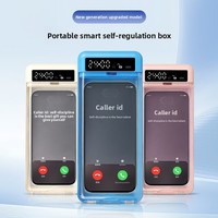 Boîte de rangement sécurisée pour téléphone portable, multifonctionnelle, intelligente, automatique, avec serrure à combinaison, minuterie réglable, fenêtre transparente et affichage LED
