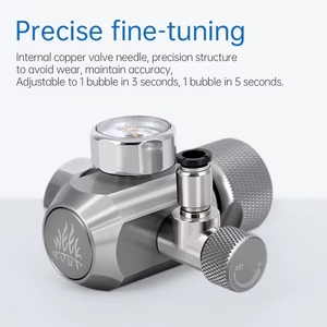 Kit de Regulador de CO2 para Acuario con Válvula de Retención Magnética Solenoide, Reactor y Generador, Accesorios de Metal y Plástico para Peceras - Product Image 6