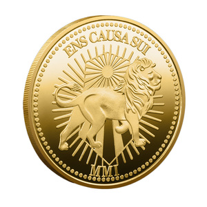 Moneda Conmemorativa de la Francmasonería con León y Diosa, Artesanía Metálica, ENS CAUSA <span class=keywords><strong>SUI</strong></span>, Colección Filosófica, Regalo, Recuerdo - Product Image 3