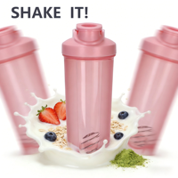 Bouteille de shaker à protéines portable avec logo personnalisé, 700 ml, bouteille d'eau de sport pour la salle de sport avec boule de mélange en acier inoxydable