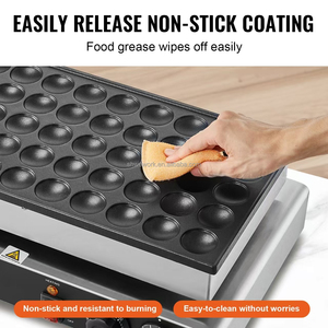 Máy làm bánh Dorayaki thương mại WeWork 50 chiếc, máy làm bánh crepe và bánh kếp 1700W, máy làm bánh quế chống dính, máy làm bánh kếp Hà Lan mini - Product Image 6