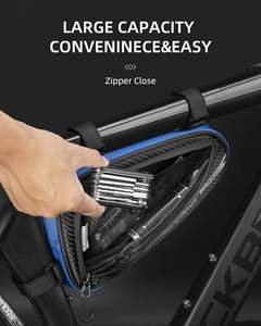 Free Sample Front Tube Frame Mountain Bike Pouch Saddle Bag MTB Cycling <b>Accessory</b> Pannier Waterproof Triangle Bag for <b>Bicycle</b> - Product Image 2