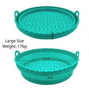 Wavy Air Fryer Tray Silicone Air Fryer Basket Kitchen Reusable Non-stick Baking Pot Wavy Safe Oven Baking Tray - Product Image 5