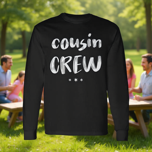 T-shirt a maniche lunghe Cousin Crew per riunioni di famiglia - Product Image 3