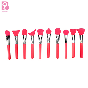 Juego De brochas De maquillaje De silicona amarilla Rosa Beiqili, sombra De ojos, delineador De cejas, brocha De <span class=keywords><strong>labios</strong></span> para corrector facial, herramienta cosmética De Brochas - Product Image 4
