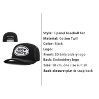 Gorras de Béisbol Personalizadas de 5 Paneles con Visera Curva, Estructuradas, con Logotipo Bordado en 3D para Hombre